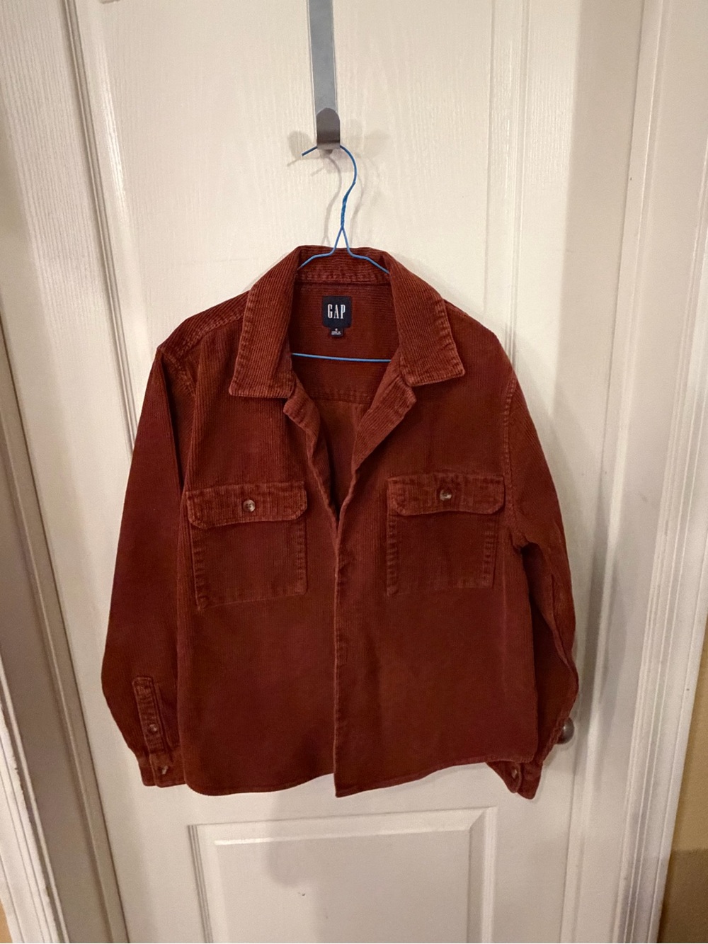 GAP Men's Corduroy Shacket Burnt Orange